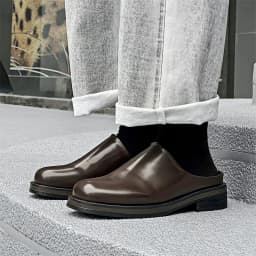 Loafers Height 5cm Leather Slippers Men's Summer Slip-on Shoes Business Casual Plus Size 38-46