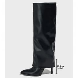 Eilyken Autumn Winter Pointed Toe Woman Knee-High Boots Designer Splicing Thin High Heels Stripper Party Shoes