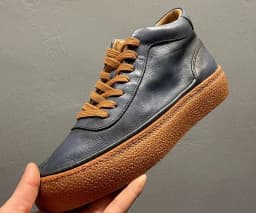 2025 New Men's Fleece Lined High Top Shoes, Retro Leather Work Boots with Chunky Sole, All-Day Comfort Winter Casual Sneakers