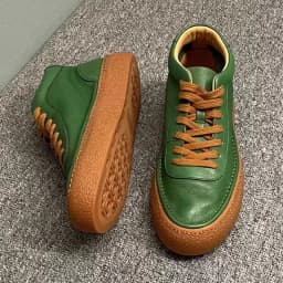 2025 New Men's Fleece Lined High Top Shoes, Retro Leather Work Boots with Chunky Sole, All-Day Comfort Winter Casual Sneakers