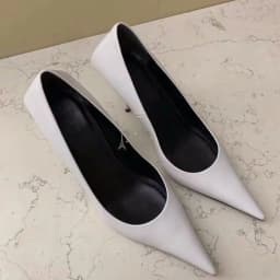 Spring and Autumn Fashion New Pointed Shoes High Heels Stiletto White Single Shoes Women