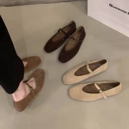2024 Autumn Fashion Flat Ballet Shoes Women Shallow Ballet Leather Round Toe Female Ballerina Soft Moccasin Mary Janes Big Size