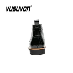 Brand Winter Men Snow Boots Good Quality Leather Ankle Derby Brogue Shoes High Top Lace Up Autumn Black Fashion Size 38-45