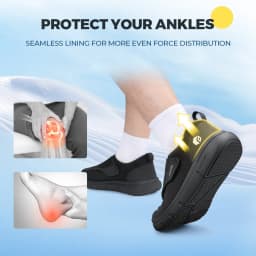 FitVille Extra Wide Men's Diabetic Shoes for Elder Orthopedics Feet Swollen Adjustable Walking Shoe Elderly Foot Pain Relief