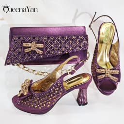 Elegant Women's Peep-Toe Heels and Matching Olive Color Diamond Pumps Set Stylish Italian Shoes and Bags for Parties