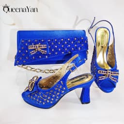 Elegant Women's Peep-Toe Heels and Matching Olive Color Diamond Pumps Set Stylish Italian Shoes and Bags for Parties