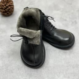 Wide Toe Shoes Handmade Genuine Leather Women's Boots Soft Bottom Side Zipper Casual Boots