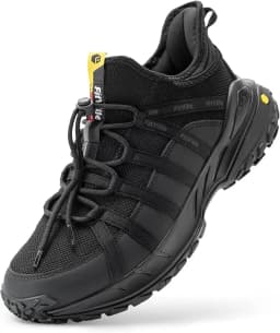 FitVille Wide Slip On Shoes For Men Walking Hiking Shoe Outdoor Trekking Loafer Arch Support Slip Resistant Wide Toe Box