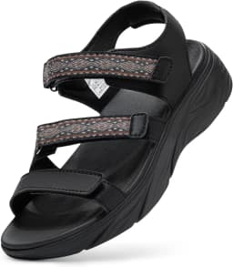 FitVille Wide Women'S Summer Sandals With Arch Support Lightweight Bohemian Casual Beach Wedge Sandals With Adjustable Strap