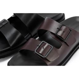Source Factory Men's Sandals Non-slip Calf Leather Slides Men Beach Slippers Ourdoor Shoes