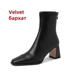 FEDONAS New Women Genuine Leather High Heels Ankle Boots Zipper Short Socks Boots Female Autumn Elegant Office Boots Boots