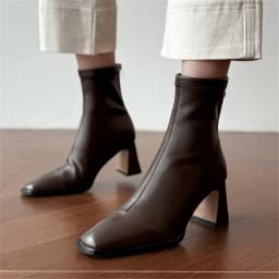 FEDONAS New Women Genuine Leather High Heels Ankle Boots Zipper Short Socks Boots Female Autumn Elegant Office Boots Boots