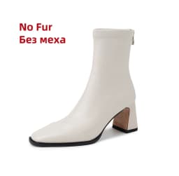 FEDONAS New Women Genuine Leather High Heels Ankle Boots Zipper Short Socks Boots Female Autumn Elegant Office Boots Boots