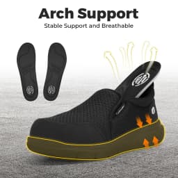 Fitville Wide Fit Mens Steel Toe Work Anti‑Smashing Anti‑Puncture Non‑Slip Safety Shoes For Construction Industrial Workplace