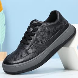 DIMANYU 2026 New Summer Men's Mesh Shoes Genuine Leather Fashion Lace-Up Casual Flat Non-Slip Sneakers Men