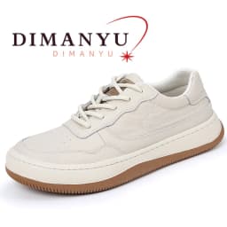 DIMANYU 2026 New Summer Men's Mesh Shoes Genuine Leather Fashion Lace-Up Casual Flat Non-Slip Sneakers Men