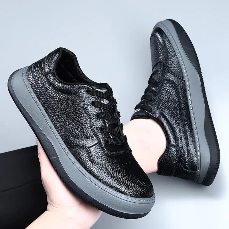 DIMANYU 2026 New Summer Men's Mesh Shoes Genuine Leather Fashion Lace-Up Casual Flat Non-Slip Sneakers Men