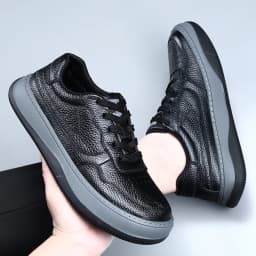 DIMANYU 2026 New Summer Men's Mesh Shoes Genuine Leather Fashion Lace-Up Casual Flat Non-Slip Sneakers Men