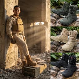 Men Tactical Boot Outdoor Ultrallight Safety Waterproof Breathable Lace Up Male Hunting Boots Army Boots Anti-Slip High Quality