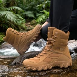 Men Tactical Boot Outdoor Ultrallight Safety Waterproof Breathable Lace Up Male Hunting Boots Army Boots Anti-Slip High Quality