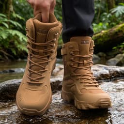 Men Tactical Boot Outdoor Ultrallight Safety Waterproof Breathable Lace Up Male Hunting Boots Army Boots Anti-Slip High Quality