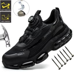 Fashionable Men's Safety Sneakers Men's Work Boots Impact Resistant Anti Piercing Lightweight Wear Resistant Men's Footwear