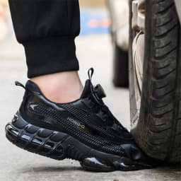 Fashionable Men's Safety Sneakers Men's Work Boots Impact Resistant Anti Piercing Lightweight Wear Resistant Men's Footwear