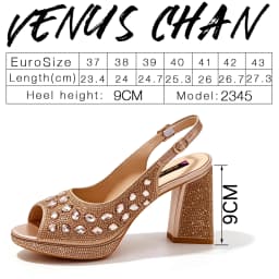 2025 New Rhinestone Design African-Inspired Shoe and Bag Set Olive Toe-Exposing Comfortable Women's High Heels Trending on INS