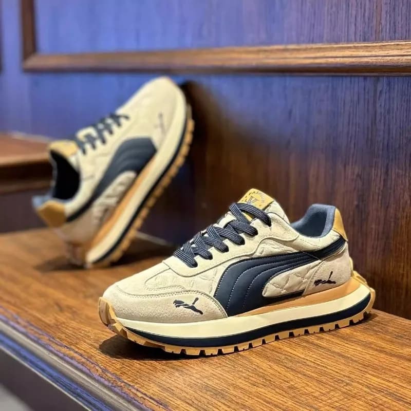 Men's Casual Sports Shoes Thick Sole Sneakers Soft Comfortable Anti-Slip Outdoor Fashion Footwear