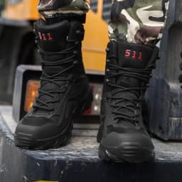 Man Tactical Military Boots Winter Men Work Safty Shoes Special Force Desert Combat Army Boots Outdoor Ankle Hiking Shoes