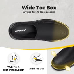 Fittington Men Causal Shoes Extra Wide Toe Loafers Fashion High Quality Slip-on Shoes for Men Comfort Walking With Arch Support