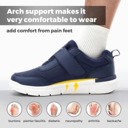 FitVille Men's Extra Wide Width Diabetic Shoes Lightweight Walking Casual Shoes for Swollen Feet Neuropathy Pain Relief