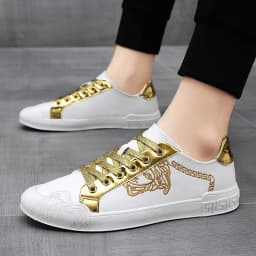 Men's Leather Shoes Casual Comfort Cricket Shoes Fashion Sneakers For Men Lightweight Driving Shoes