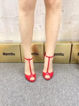 New 12cm Pointed Slender Heel T-shaped Fish Mouth High-heeled Shoes with A Single Buckle and Exposed Toe Sexy Sandals