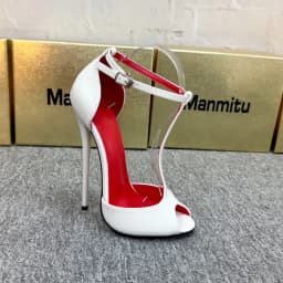 New 12cm Pointed Slender Heel T-shaped Fish Mouth High-heeled Shoes with A Single Buckle and Exposed Toe Sexy Sandals