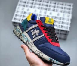2026 New Fashion luxury platform casual shoes men's layer leather denim leather Migland Steven outdoor training ‮seohS premiataeS