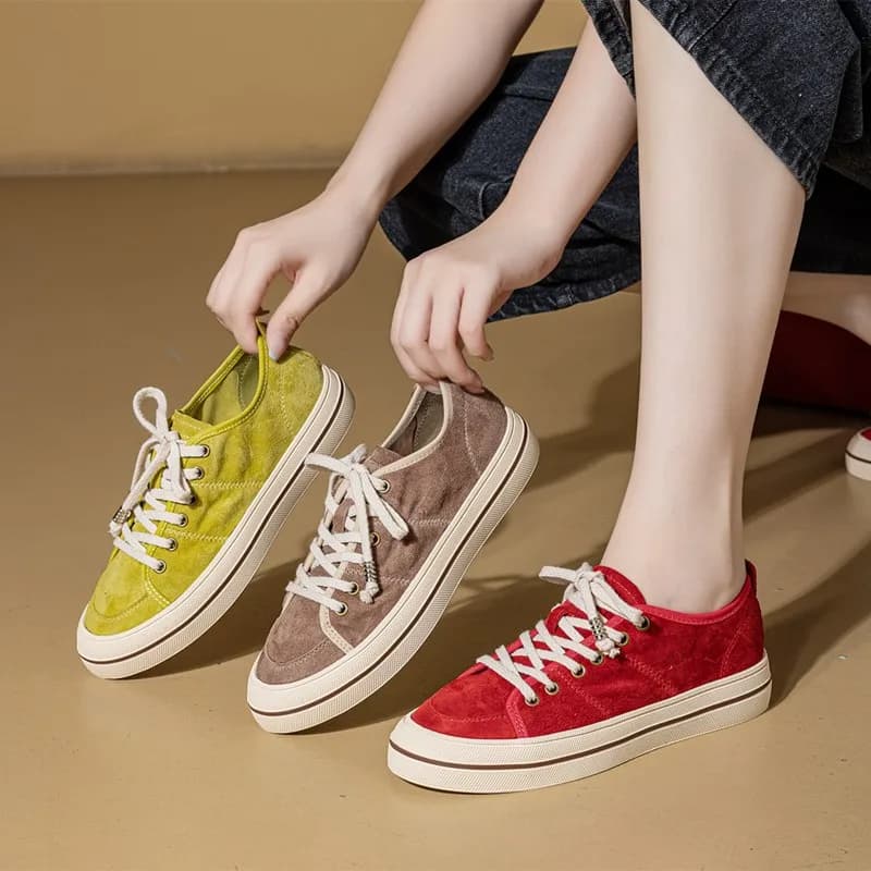 AIYUQI Genuine Leather Women Virtue Training Shoes 2026 Autumn New Platform Trainer Shoes Laces Breathable Sneakers For Women