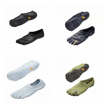 Vibram FiveFingers Outdoor Five Toe Barefoot Sneakers Shock Absorbing Textured Sole Printed Mesh Surface Daily Walking Camping Adventure Trainers