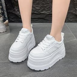 Ladies Heightening Thick Bottom Sneakers Breathable Fashionable Casual Platform Shoes New Style Flatform Loafers