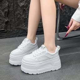 Ladies Heightening Thick Bottom Sneakers Breathable Fashionable Casual Platform Shoes New Style Flatform Loafers