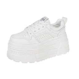 Ladies Heightening Thick Bottom Sneakers Breathable Fashionable Casual Platform Shoes New Style Flatform Loafers