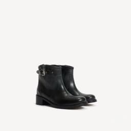 Women's causal dress brown/black ankle boots chunky heel leather round toe winter new in luxury designer booties comfy shoes