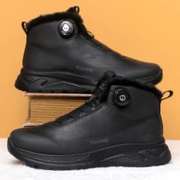 Men's Hiking Tide Cotton Boots Winter New Warm Plush Comfort Fashion Soft-Sole lightweight Outdoor Walking Running Sports Boots