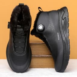 Men's Hiking Tide Cotton Boots Winter New Warm Plush Comfort Fashion Soft-Sole lightweight Outdoor Walking Running Sports Boots