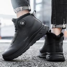 Men's Hiking Tide Cotton Boots Winter New Warm Plush Comfort Fashion Soft-Sole lightweight Outdoor Walking Running Sports Boots