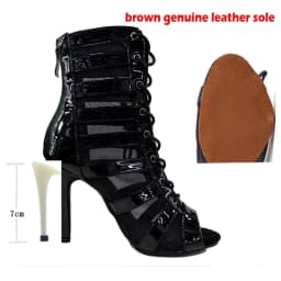 Women High Heels Peep Toe Ankle Boot Stilettos Jazz Dance Woman Shoes Ballroom Suede Sole Customizable Outdoor Sexy