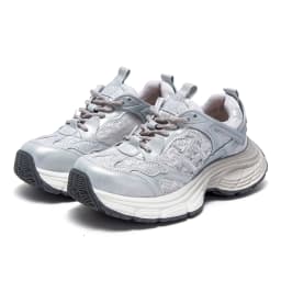 Women's Walking Shoes 2026 New Silver Lace Mesh Shoes Simple and Comfortable Outdoor