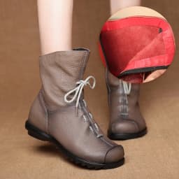 Explosive retro original leather short boots warm leather boots 2025 Spring and Autumn new low heeled women's boots