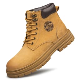 Men's High‑Top Combat Boots Retro Suede Work Ankle Boots Lace‑Up Thick Sole Non‑Slip Casual Outdoor Hiking Booties for Men