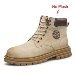 Men's High‑Top Combat Boots Retro Suede Work Ankle Boots Lace‑Up Thick Sole Non‑Slip Casual Outdoor Hiking Booties for Men